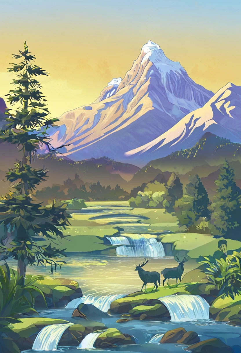 Natural views, mountains, waterfalls,