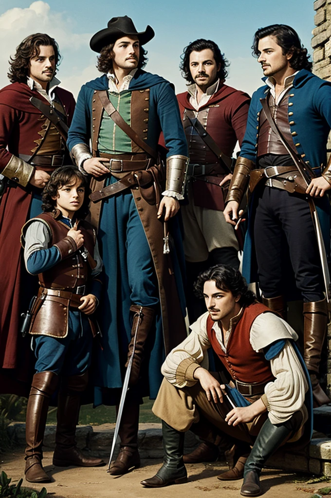 Illustration of dartagnan and the three musketeers