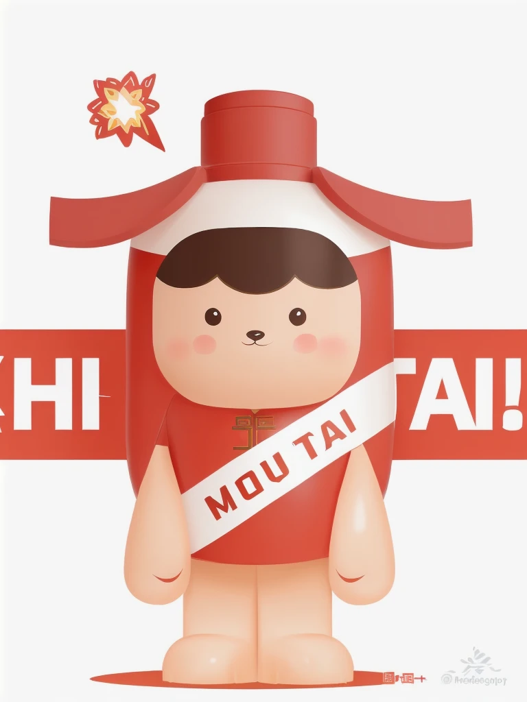 mascot,IP Design,cute,Hand Painted,Thick lines,Three View,Chinese style