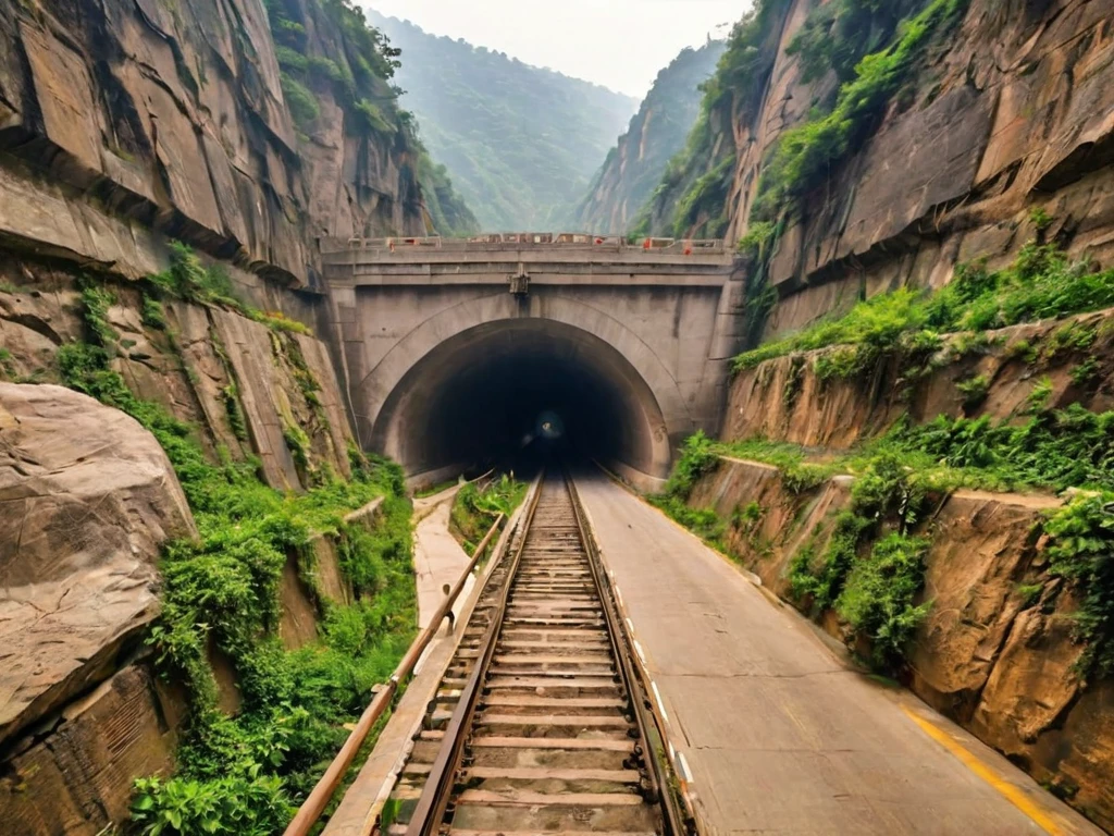Ancient Chinese tunnel Expressway