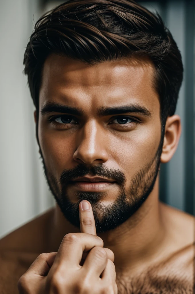 Closeup of a man, talking to the camera