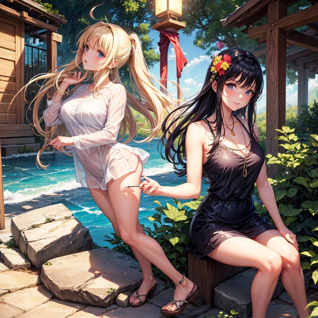 A beautiful woman who is your childhood friend that got seperate