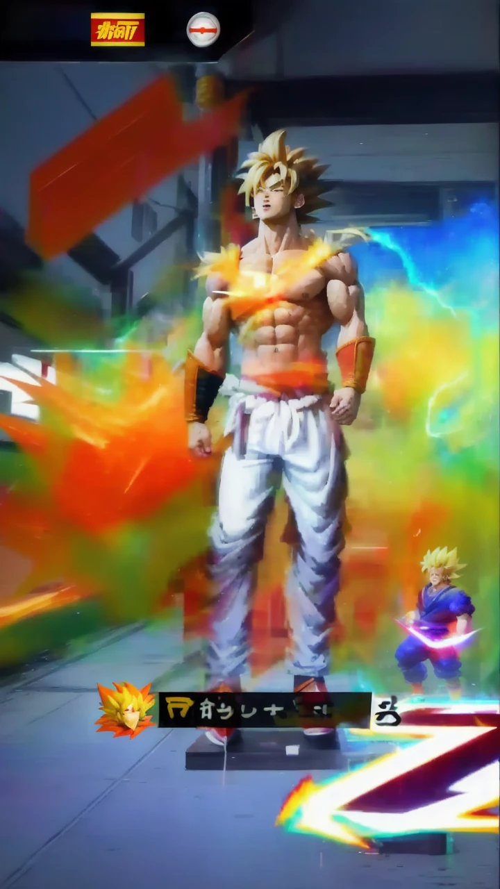 masterpiece, best quality, goku, super Saiyan, yellow hair