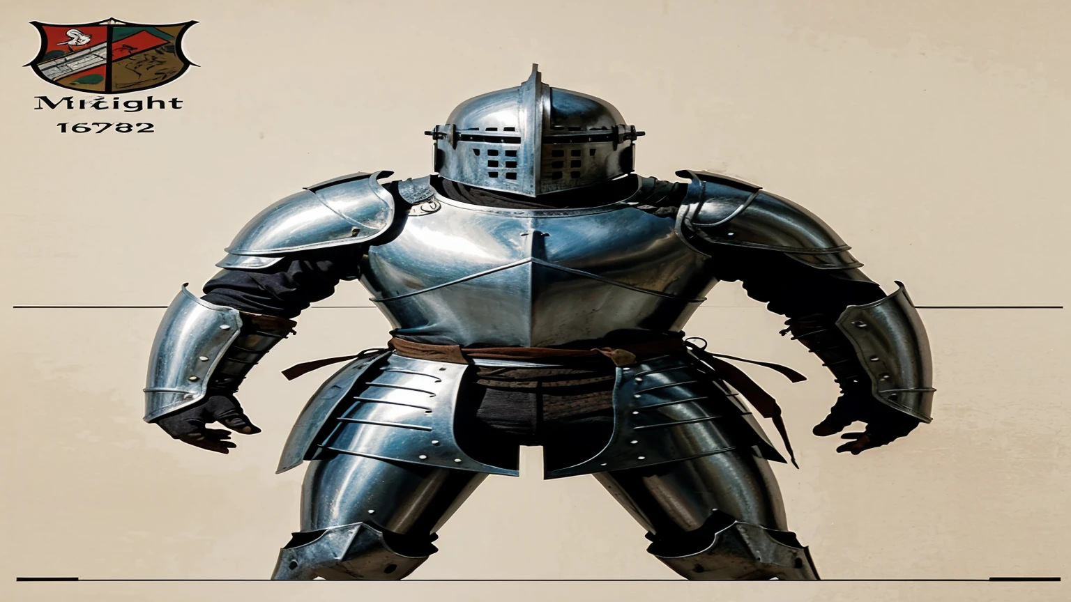 Draw a floor plan of medieval knight armor