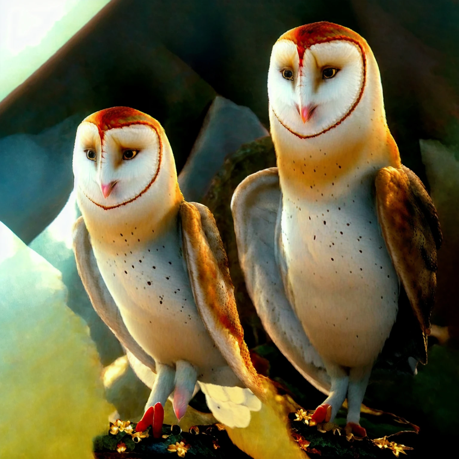 barn owl, owl, watching at viewer, cgi, male, best quality, masterpiece, nsfw, cock, balls, hard penis, erection, soren, tyto, Kludd