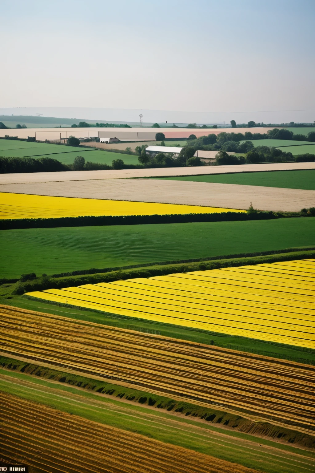 factory images, farm fields and offices, contrasted with scenes of poverty and inequality