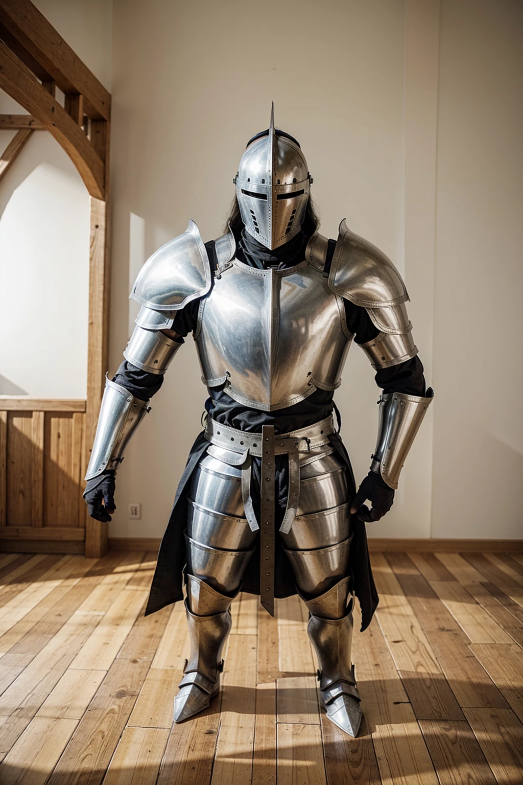 Draw a floor plan of medieval knight armor