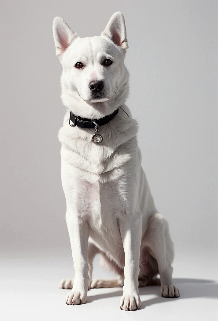 a dog,Standing,White background