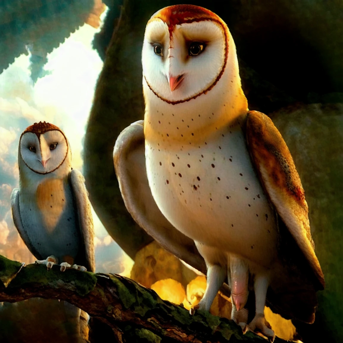 barn owl, owl, watching at viewer, cgi, female, best quality, masterpiece, nsfw, cock, balls, hard penis, erection, soren, tyto, Kludd