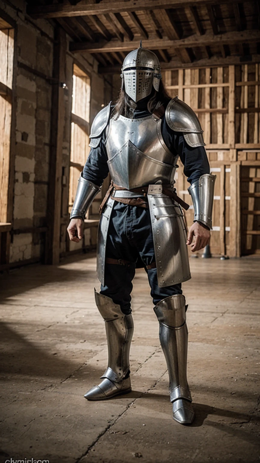 Draw a full floor plan of medieval knight armor