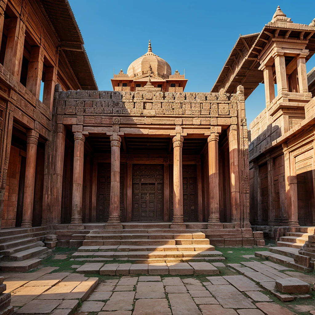 Ancient India with temples