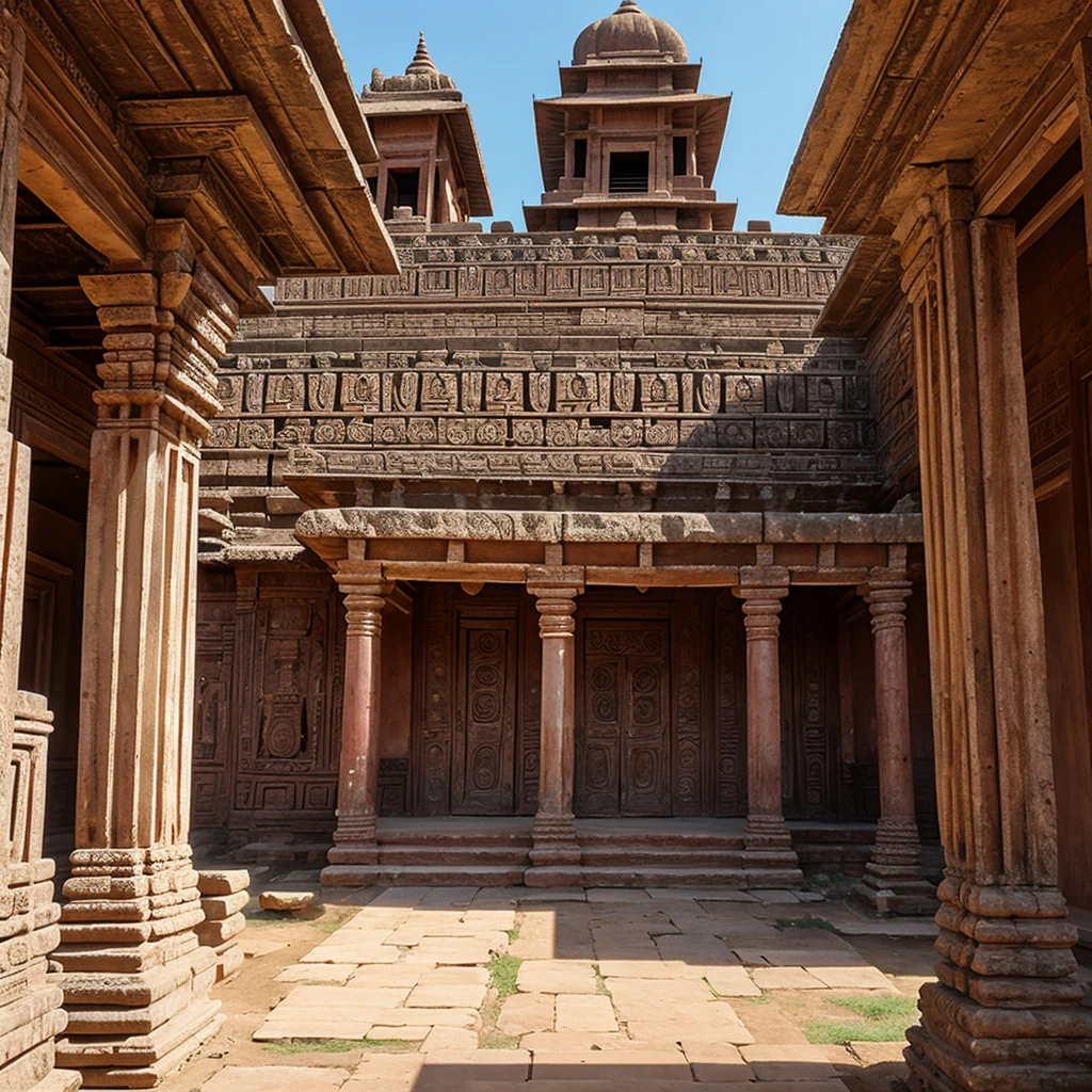 Ancient India with temples