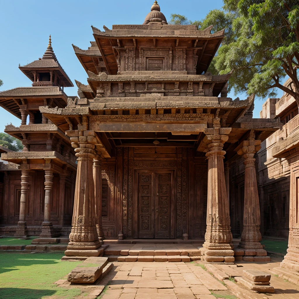 Ancient India with temples