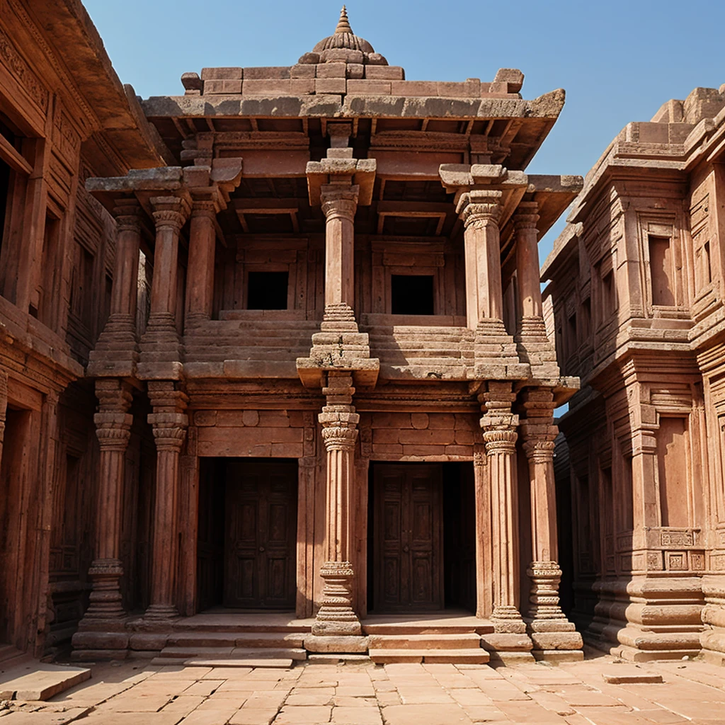 Ancient India with temples
