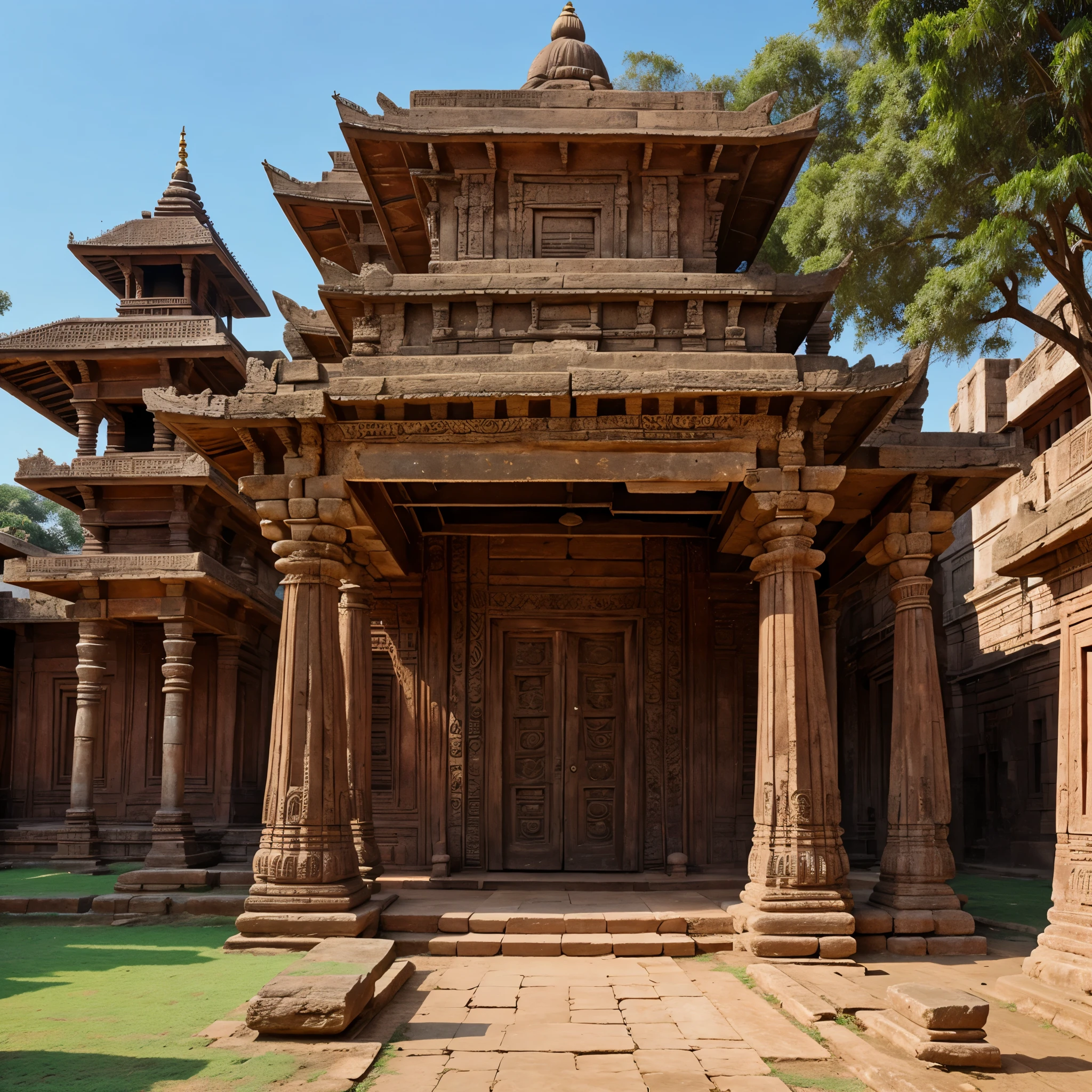 Ancient India with temples