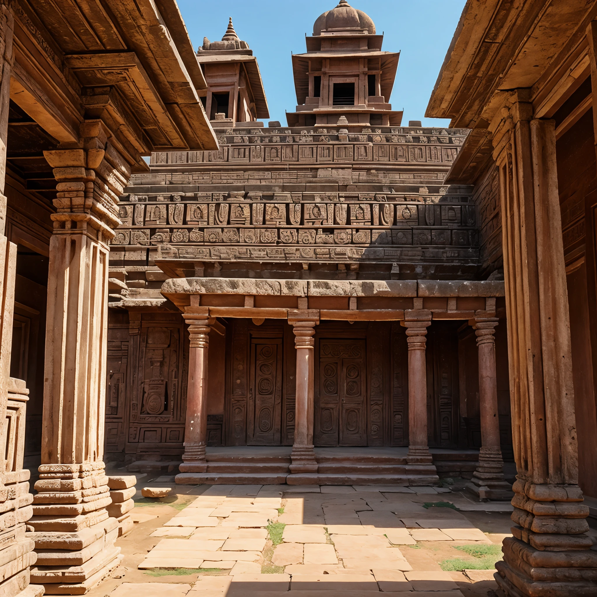 Ancient India with temples