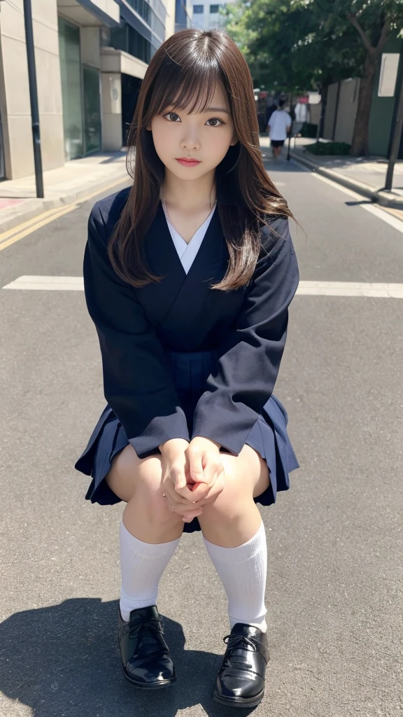 (photorealistic:1.4), best quality, masterpiece, raw 32k photo, (extremely detailed japanese beautiful girl), (extremely detailed eyes:1.2), (cute face:1.2), ultra-detailed, ultra high res, amazing, BREAK,sitting,
(school uniform:1.5), detailed school girl, (disneyland:1.3), beautiful detailed girl, bangs, cute face, miniskirt,loafers, perfect legs, perfect hands