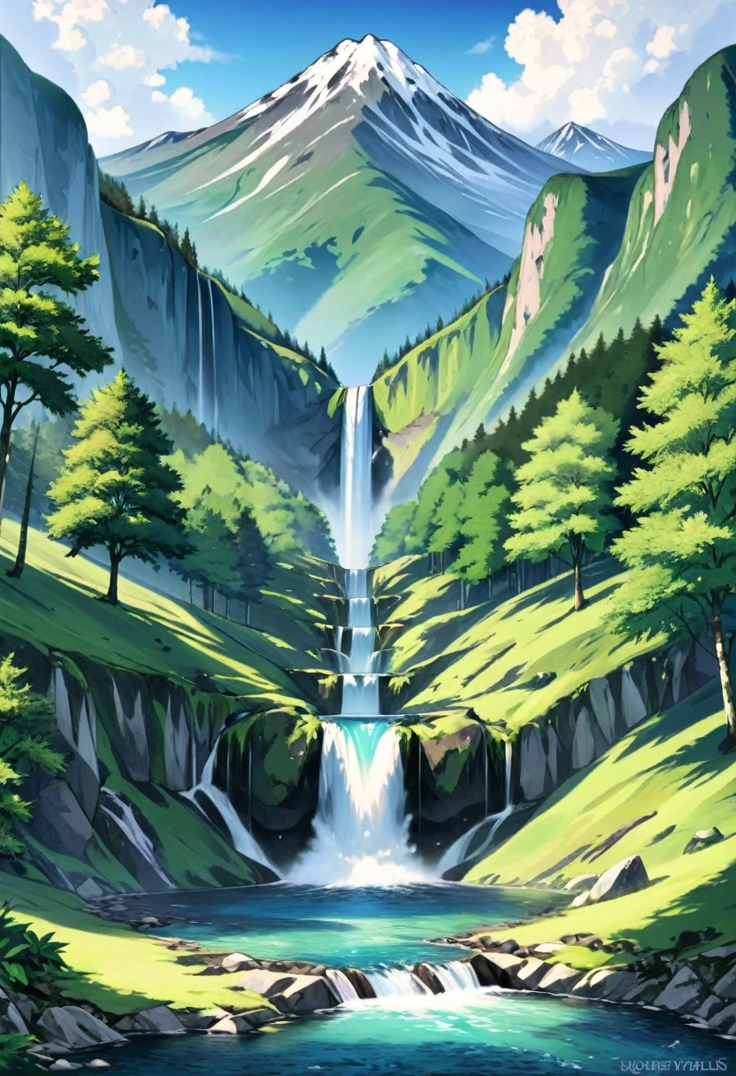 Natural views, mountains, waterfalls,