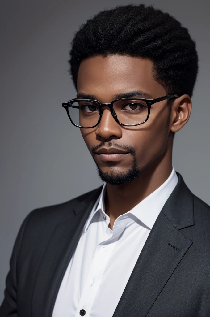 Black man wearing black glasses