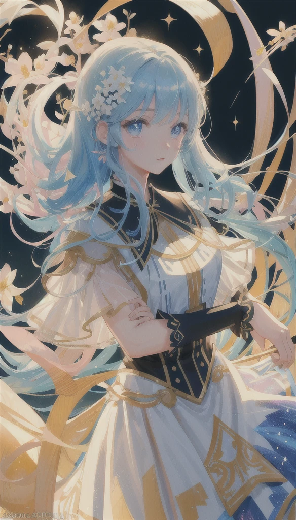 (masterpiece), (best quality), (ultra detailed),(disheveled hair),(illustration), (1girl), (Fashionable clothing), standing, Fashion model, looking at viewer, (interview), (simple background),beautiful detailed eyes, delicate beautiful face, Floating,(high saturation),(colorful splashes),colorful bubble,(shining), focus on face, kamisato ayaka, light blue hair, bangs, hair ring, floating flowers, floating hairs.Girl, anime waifu, looking at viewer, highlydetailed, reflections transparent iridescent colors, long transparent iridescent RGB hair, artby Serafleur from artstation, thick acrylic,illustration on pixiv, waist up portrait, gorgeoussacred girl, best quality, ultra detailed,sad,clever,beautiful face , beautiful lighton black background, Character stvle renderedby Octane, (masterpiece, best quality:1.2), cute,(Woman of) unsurpassed beautyglitter background
Spectacular view
One beautiful girl in a thousand years