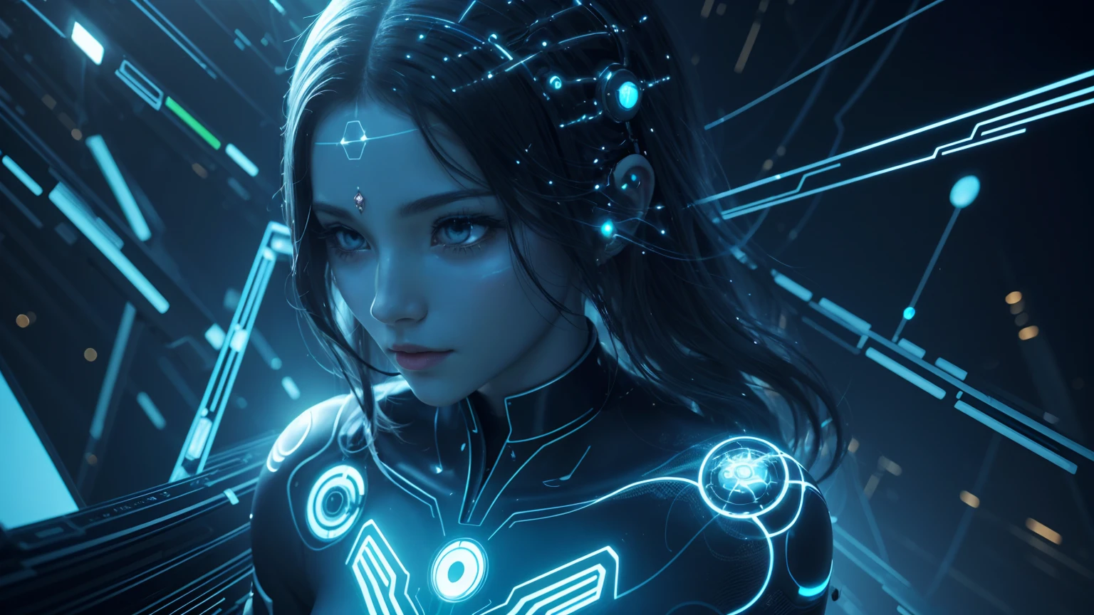 "Imagine a futuristic scene where a person's consciousness is being uploaded to a computer. Show intricate neural networks and data streams connecting to a digital avatar on a screen. The avatar should resemble the person, symbolizing their consciousness now existing in a digital format."
