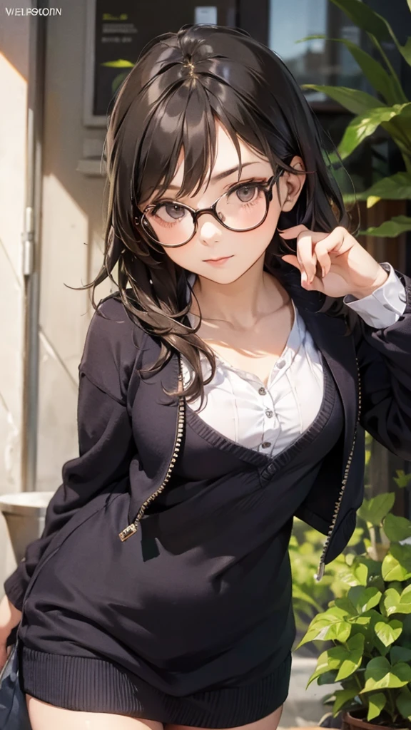 ((((((1 girl))))))Pretty Girls Room、evening、high school girl、golden hour、flat chest、(((take off the sailor suit jacket:1.4)))(((white underwear white bra:1.6)))((((sailor suit skirt、sober、low length、(((((long bangs hide the eyes:1.5)))))、((freckles))、((((long black hair:1.4)))) (((hair band)))(((black rim glasses:1.2 black eye)))、、(((positive:1.5)))、look at me、(blush)(((cowboy shot)))