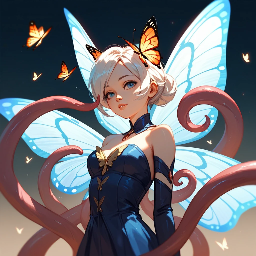 Clarke, Knowledge Seeker in tentacle  butterfly art style, butterfly wings (score_9,score_8_up,score_7_up,score_6_up,score_5_up,score_4_up) 
