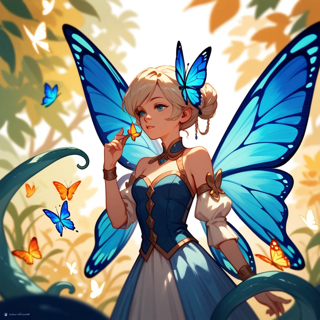Clarke, Knowledge Seeker in tentacle butterfly art style, butterfly wings (score_9,score_8_up,score_7_up,score_6_up,score_5_up,score_4_up)