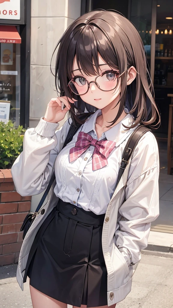 Cute girl with glasseasturbation