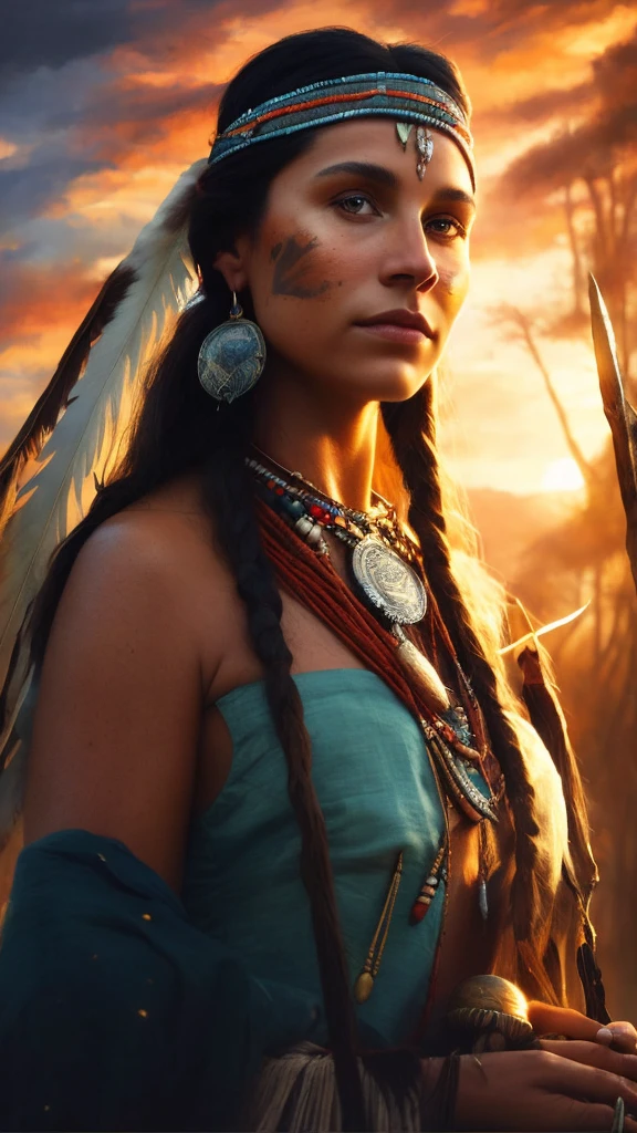 painting of a native woman sitting in front of a wolf, : native american shamen fantasy, wolfgirl, ( art fitzpatrick ), native american art, by Howard Lyon, by Cindy Wright, native american, year 2 3 0 0, wolves and their treasures, wolves, by Stan Stokes, 3 0, illustrative, stunning woman, by Eddie Mendoza
