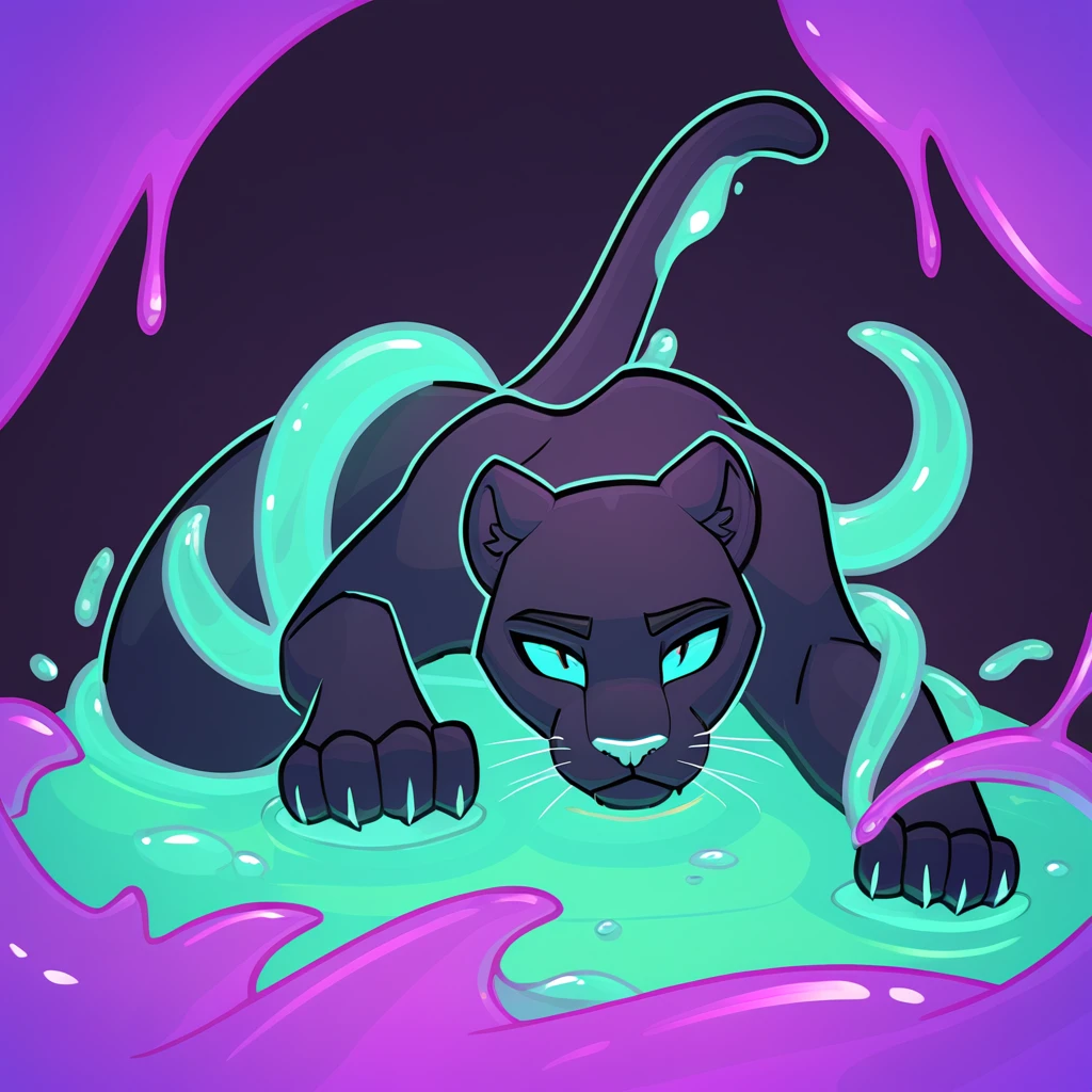 Creeping Slime in tentacle panther art style
