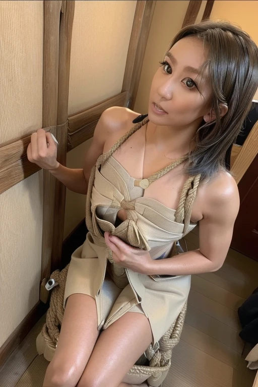 ((Browsing Caution))、最high quality、high quality、masterpiece、wonderful、Best image quality、8K、最High resolution、High resolution、Realistic images、Perfect detail、Deep contrast、High fidelity、Perfect Image、Close to reality、Detailed and realistic human body、Detailed and realistic skin、Realistic face in every detail、Realistic reproduction of every detail、Detailed and realistic lips、Detailed and realistic teeth、Detailed and realistic ears、Detailed and realistic hair、Detailed and realistic weapons、Realistic reproduction of every detail、Realistic fingers in every detail、(Beautiful Hands、thumb1reference4)、Realistic feet down to the last detail、Realistic breasts down to the last detail、Realistic areola down to the last detail、Realistic nipples down to the last detail、Realistic crotch detail、Realistic vagina down to the last detail、A detailed and realistic clitoris、Realistic anus down to the last detail、(((bondage、sadistic、slave、Ticker、bondage拷問、逆さHanging、Sado-masochism、Erotica、Sensual)))、((Beautiful Japanese Mature))、(Japanese Model)、((30 year old beautiful))、(Black Hair)、(Random hairstyle)、((whole body))、((Full nudity))、((Breasts with nipples pointing upwards、Beautiful round bust))、((Slim Style、Slim fit))、(whole body光沢肌、Fair skin)、Detailed and realistic human body、Detailed and realistic skin、Realistic face in every detail、Detailed and realistic weapons、Realistic fingers in every detail、Detailed realistic feet、((In the dark basement、The eerie and cold cobblestones))、((Jump from the ceiling onto the cobblestones(bungee jumping))、((MILF tied up in the air(Hanging))、((Mature woman tied up and suspended in the air))、((Suspended from the ceiling(Tie your arms and legs with ropes))、((伝統的な日本のbondage))、((Traditional Japanese tortoiseshell binding))、((Traditional Japanese rope torture))、((Traditional Japanese Torture Style))、((Traditional Japanese tortoiseshell binding))、((hemp rope))、((Mature woman tied up with rope))、((亀甲bondage女))、((hemp ropeロープ(Skin-deep bondage costume))、((Tied up in a complicated way with rope))、((Mature woman tied up with rope))、((Bust Bondage(Tied up for milking))、((Crotch rope))、((There's a rope between his legs.(The rope digs deep into her crotch))、((whole body映像))、Angle from below