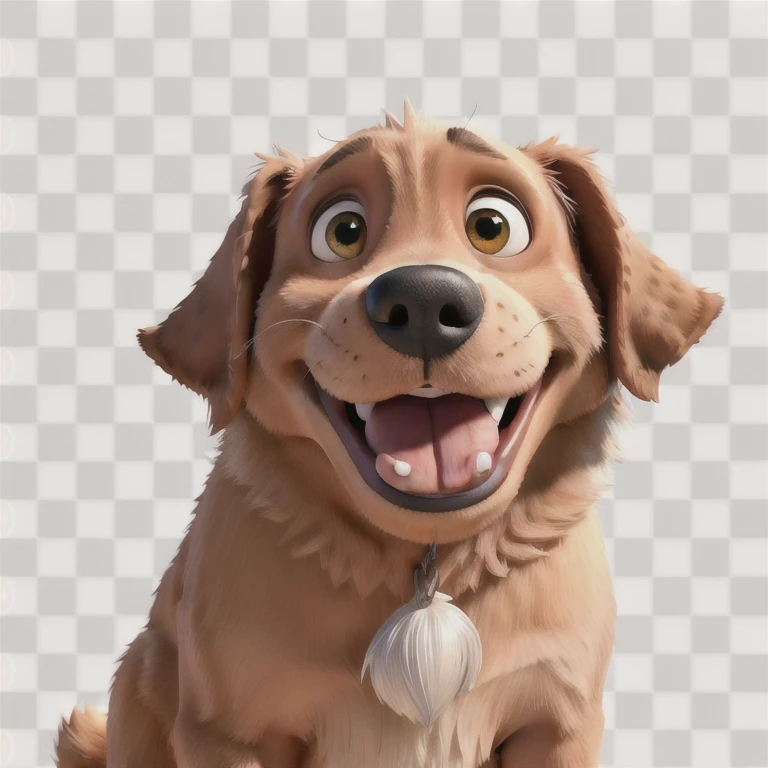 Disney Pixar style furry labrador dog in high quality 8k