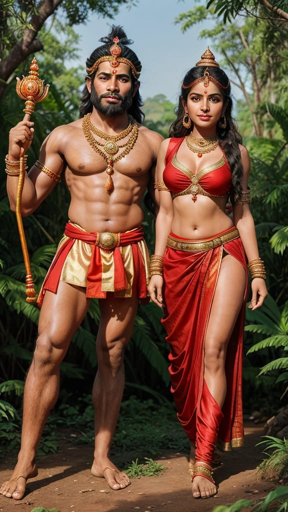 Hanuman and Rama first met in the Kishkinda-Kanda during the final year of Rama's 14-year exile. Rama and Lakshmana were searching for Sita in the forests of Rushyamukha parvata near the Pampa river. Sugriva, fearing the two warriors, sent Hanuman to approach them disguised as a saint. Hanuman introduced himself as Sugriva's minister and questioned their presence. Through their conversation, Hanuman recognized Rama's divine nature. Sugriva then became an ally of Rama and Lakshmana in their quest to find Sita.