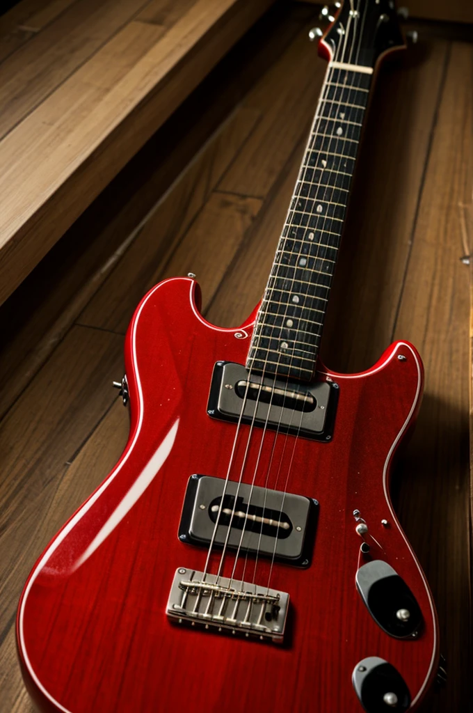 Red electric guitar