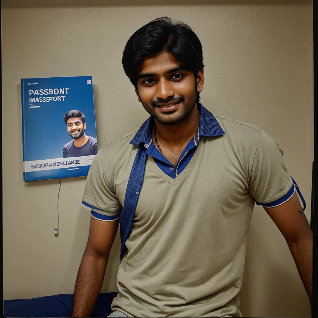 19 YEAR INDIAN MEN TEACHING THIRE AUDIENCE ABOUT EDITING WITH SMILE ON HIS FACE, PASSPORT SIZE PHOTO
