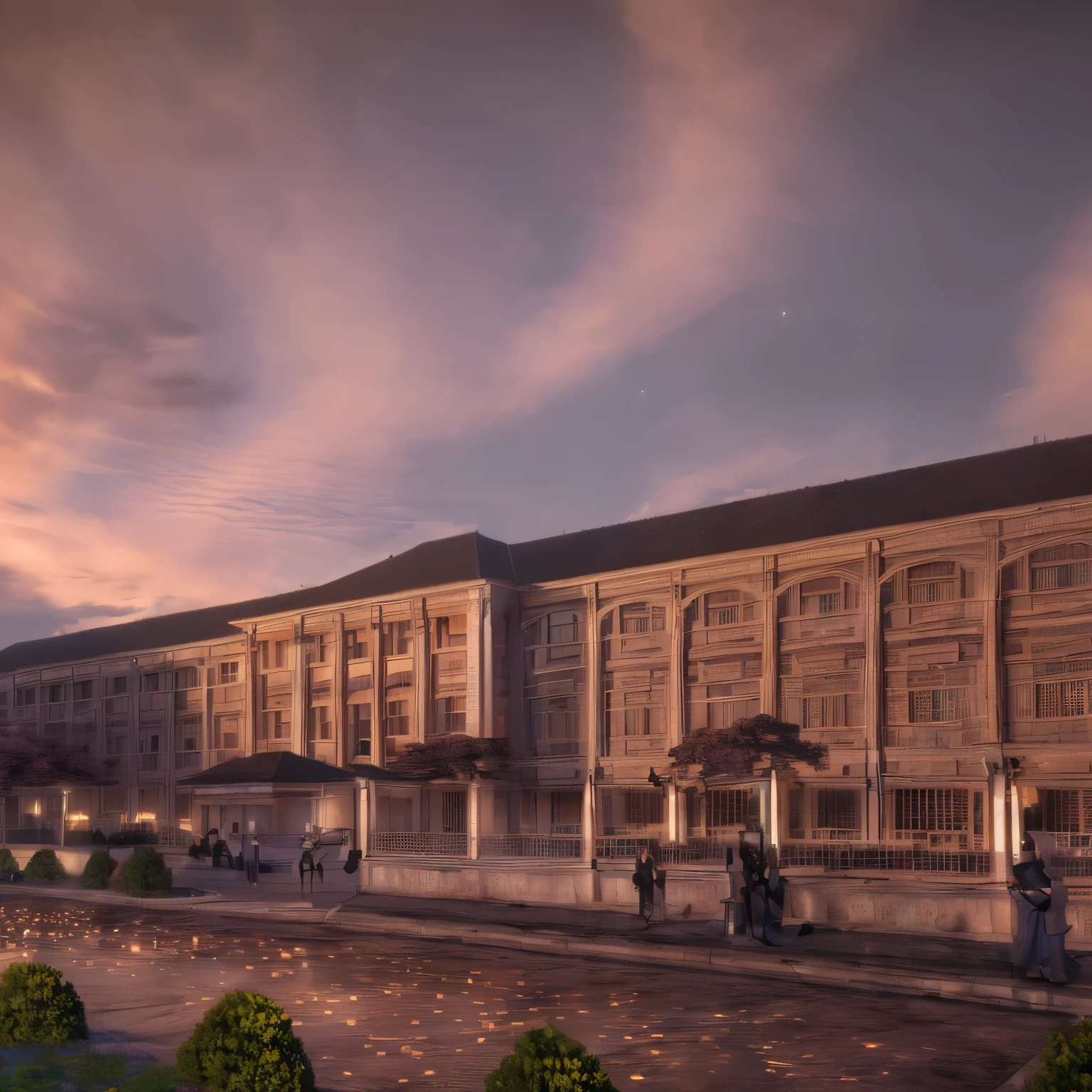 school, masterpiece, best quality, (extremely detailed CG unity 8k wallpaper), (best quality), (best illustration), (best shadow), absurd-res, realistic lighting, (Abyss), beautiful detailed glow, art by Petrarch,