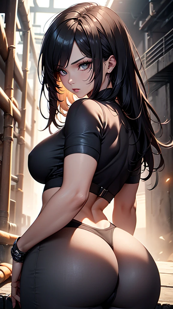 a 35yo aboriginal woman in a seductive afternoon, this portrait is the best representation of female beauty, stunning facial features, dark makeup, shiny flowing disheveled black hair, Detailed hazel eyes, well proportioned body, fit, medium breast, ample hips, insanely detailed accentuated big booty with phenomenal detailed ass cheeks, cameltoe, thick thighs, extremely realistic features and warm colors give the final touch, sharp focus and realistic add to scene, highest resolution, highly detailed, trending on artstation, highest quality, ultra_detailed, volumetric lighting, volumetric atmosphere, 32k,