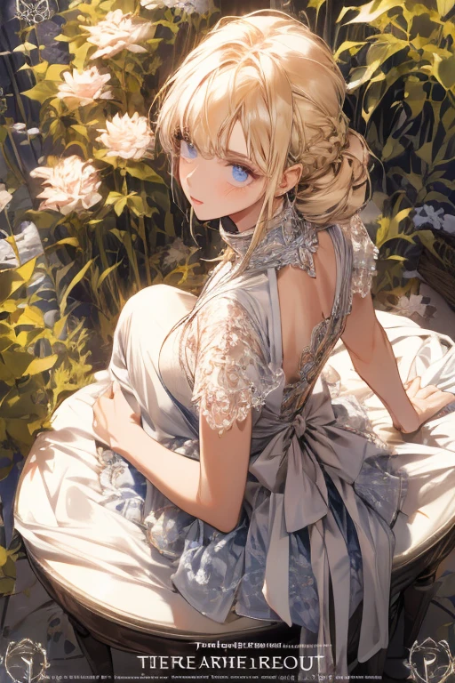 (from above:1.2),18 year old beautiful girl,Purplish blue eyes that dreamers desire,(Blonde hair) , small stature, (masutepiece:1.2, Best Quality),(finely detailed beautiful eye: 1.2),(beautifull detailed face),(perky chest:1.1),(pointed chest:1.2),(cakes magazine cover:1.5),(Best Illumination, extremely delicate and beautiful),sexy pose,make a cocktail , in a bar counter,Ultra Contrast,Braid a little around the ears, White long dress, (very detailed),(Raw photo, highest quality),(realistic, Photoreal:1.3), high detail, very detailed complex 3D rendering of face, (very detailed skin:1.2), dynamic angle, fire glow effect, professional lighting, side light, cinematic light, a super high resolution, 8K , best shadow, particles of light, Fine skin texture, detailed face, intricate details, Super detailed, shine, Please reconsider, full body,, beautiful face, shiny skin, thin, nice companion, delicate body, thin legs, naked apron, ((crawl on all fours:0.4)), beautiful back, butt, turn around, A picture from a little behind, bend the body, the skirt is floating in the wind, Dark purple panties, thin Pubic hair ,(with sparkling eyes and a contagious smile), open mouth, highest quality, high resolution, Real World, Natural light, perfect Natural Light, ((the tip is protruding, areolas protruding,The shape of the pubic area is clearly visible:1.2)),Sweating,Wet,Wet crotch,Wet thighs,Realistic, (cute, perfect clothes, skimpy clothes, cute: 1.3) ,narrow waist,(with sparkling eyes and a contagious smile:0.9),looking at viewer,