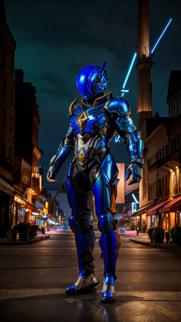 All-black armor suit、A man in fantasy-style full body armor, A fully enclosed helmet inspired by the Vajrayaksa, Composite Layered Chest Plate, Fully covered shoulder and hand guards, Lightweight waist armor, Close-fitting shin guards, The overall design is sturdy yet flexible, Gives off a noble aura, This character is、It embodies a hero wearing fantasy surreal style armor elaborately crafted in anime style.。, Exquisite and mature cartoon art style, (Bat Concept Armor, Realistic:1.4, Realistic textured materials:1.2, Professional photos, Cinematic), ((City night view, element, energy, elegant, goddess, woman:1.5)), metallic, High resolution, Highest quality, High resolution, Super detailed, Ultra-fine painting, Very delicate, Anatomically correct, Symmetrical face, Highly detailed eyes and face, High quality eyes, creativity, RAW Photos, 超High resolution, 32k, Natural light, Cinematic lighting, masterpiece-anatomy-perfect, masterpiece:1.5