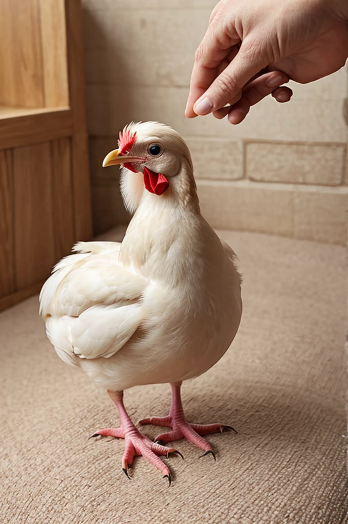 Newborn chicken with a humanoid shape
