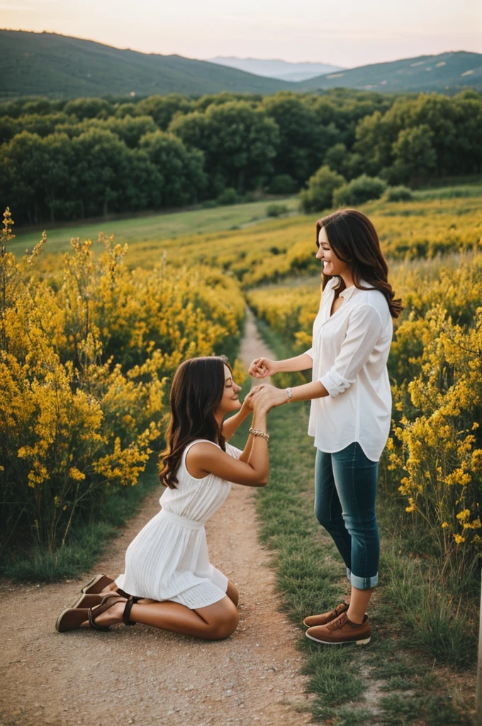 Women do cute things
