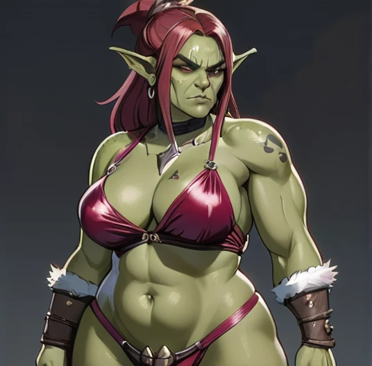 Milf orc, plump, warrior outfit, full body image