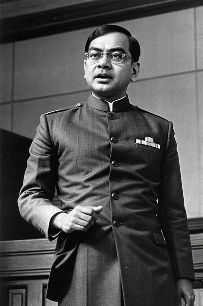 Subhash chandra bose, giving speech, in rage