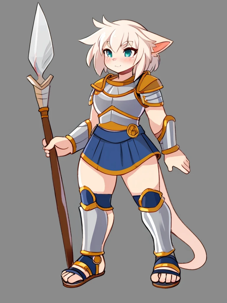 1girl, furry, furry_female, lizard_girl, solo, wearing full body, plate armor, , gladiator sandals, humanoid feet, holding a spear, nosebleed,bloody nose