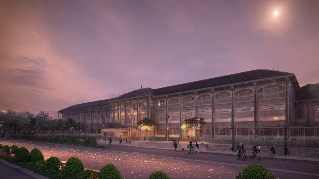 school, many student, tree, car, indochine, masterpiece, best quality, 4k, utral hd, (extremely detailed CG unity 8k wallpaper), (best quality), (best illustration), (best shadow), absurd-res, realistic lighting, (Abyss), beautiful detailed glow, art by Petrarch,