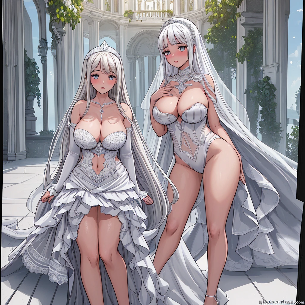 deux femmes en résille posant pour une photo dans une pièce, Angèle Blanc, angelawhite, mannequin pour dulce et gabanna, vêtements en résille, Alena Aenami et Lilia Alvarado, vue complète du corps entrelacée, Latines, empilé, deux filles, cheveux noirs longs et courbés, deux modèles dans le cadre, superbe vue, Très grand, épaisseur variable