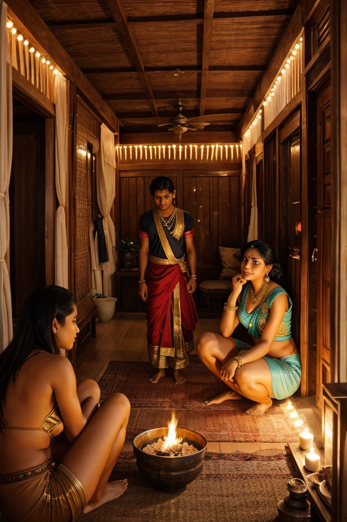 Indian villahe of 1229 with peoples