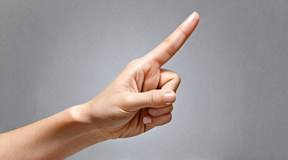 a realistic image of a human hand, which shows the Victory sign. The hand should be clean and well-groomed, with clearly defined fingers and nails. The skin color of the hand should have a natural tone. The hand position should clearly show the victory sign (an upward pointing index finger and middle finger, while the ring finger and little finger are folded in and the thumb slightly overlaps these two fingers) represent. The background should be neutral and blurred, so that the hand remains in focus. The picture should be taken in daylight, to create natural shadows and lights. Please mind that, that the proportions of the hand are correct and aesthetically pleasing."