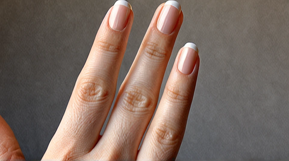 a realistic image of a human hand, which shows the Victory sign. The hand should be clean and well-groomed, with clearly defined fingers and nails. The skin color of the hand should have a natural tone. The hand position should clearly show the victory sign (an upward pointing index finger and middle finger, while the ring finger and little finger are folded in and the thumb slightly overlaps these two fingers) represent. The background should be neutral and blurred, so that the hand remains in focus. The picture should be taken in daylight, to create natural shadows and lights. Please mind that, that the proportions of the hand are correct and aesthetically pleasing."